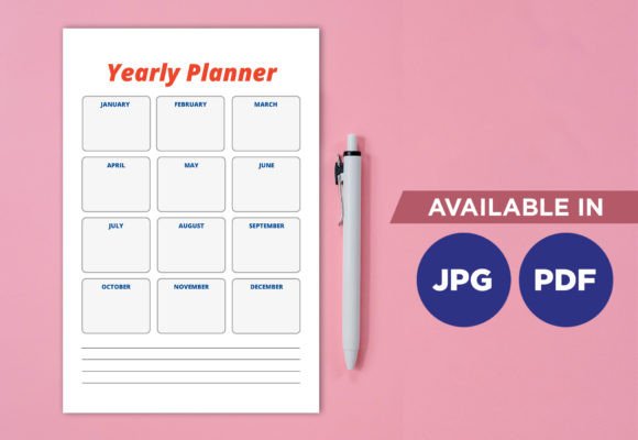 Download Yearly Planner Print Templates - Print template Collection